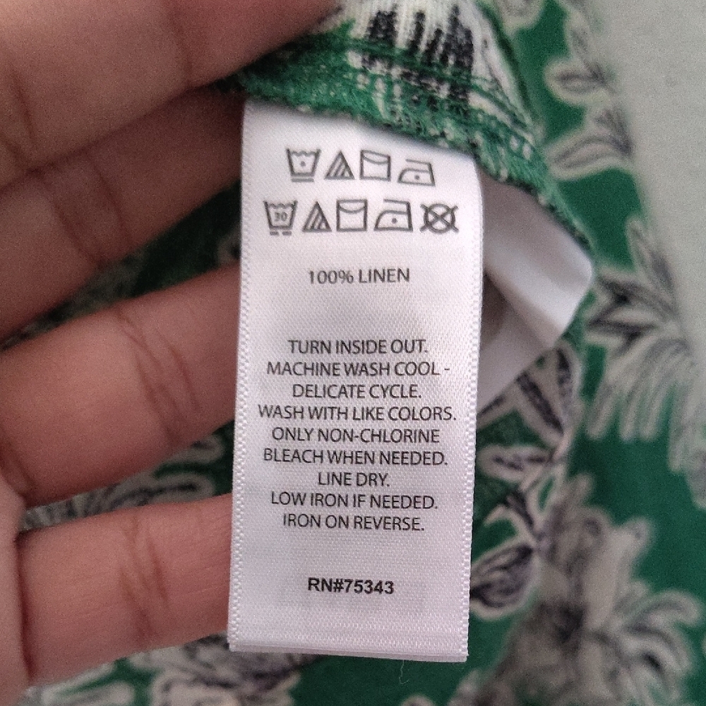 C&C‎ California Green Floral Blouse Size Xl - Picture 8 of 14